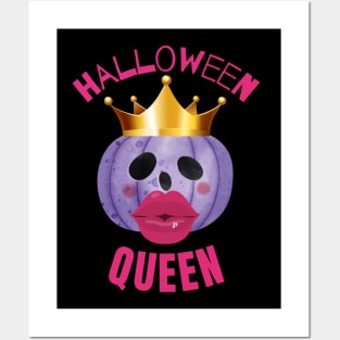 HALLOWEEN QUEEN - Funny Halloween Pumpkin Head | Halloween Costume Posters and Art